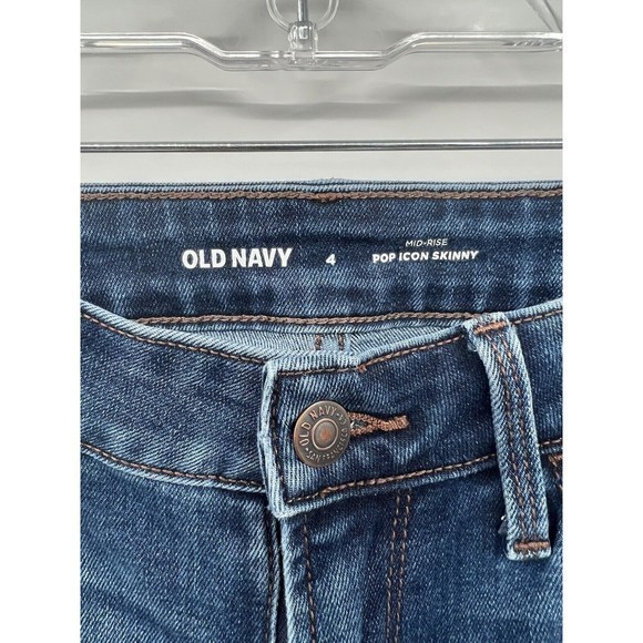 Old Navy Pop Icon Skinny Jeans‎ Blue Denim Womens Size 4 - Picture 3 of 6